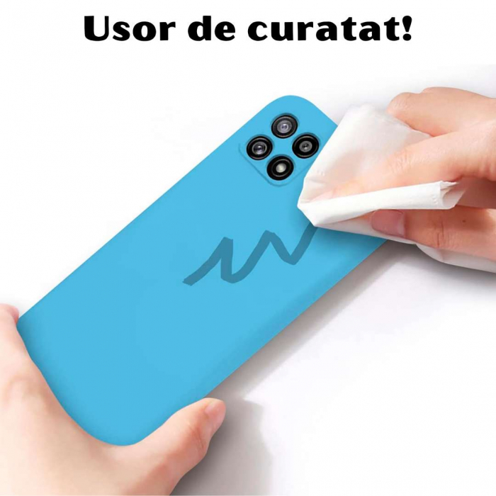 Husa Silicon Catifelat Samsung Galaxy A22 5G cu Protecție Cameră [4]