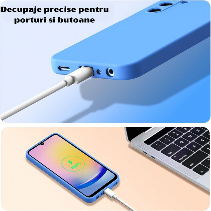 Husa pentru Samsung Galaxy A25 din sIlicon catifelat cu interior din microfibra si protectie la camere [5]