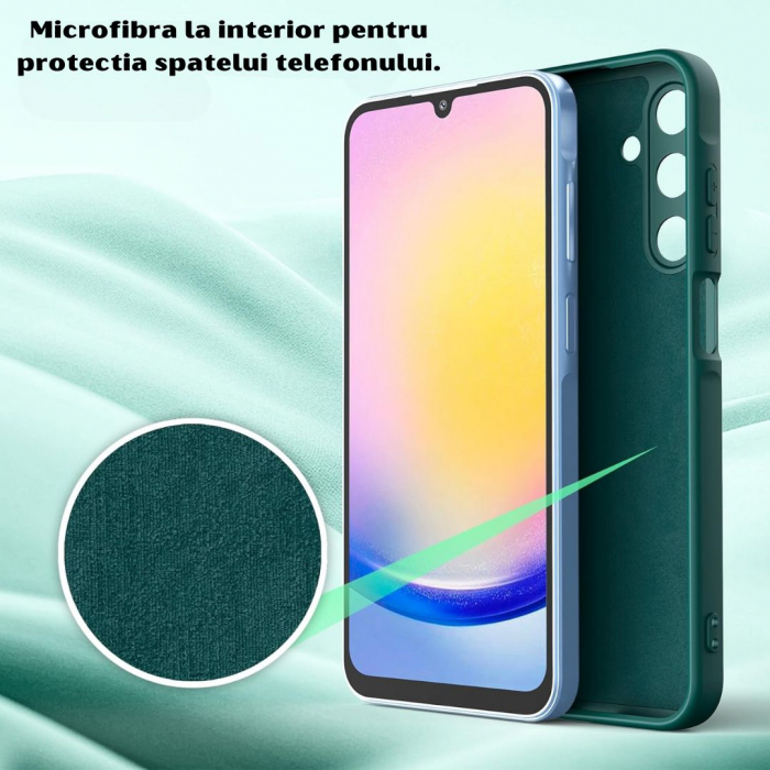 Husa pentru Samsung Galaxy A25 din sIlicon catifelat cu interior din microfibra si protectie la camere [4]