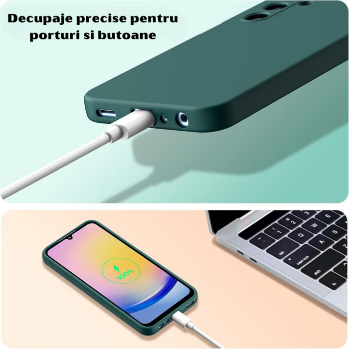 Husa pentru Samsung Galaxy A25 din sIlicon catifelat cu interior din microfibra si protectie la camere [5]