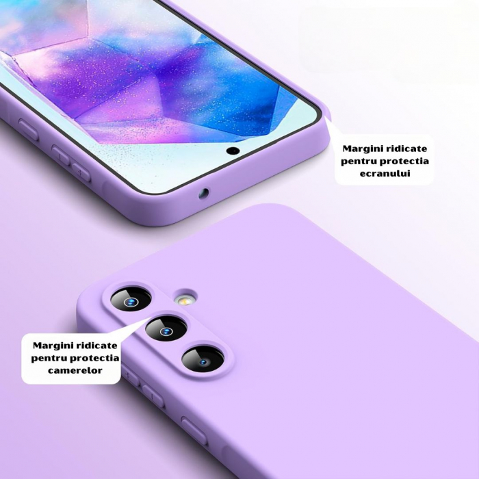 Husa pentru Samsung Galaxy A35 din sIlicon catifelat cu interior din microfibra si protectie la camere [3]