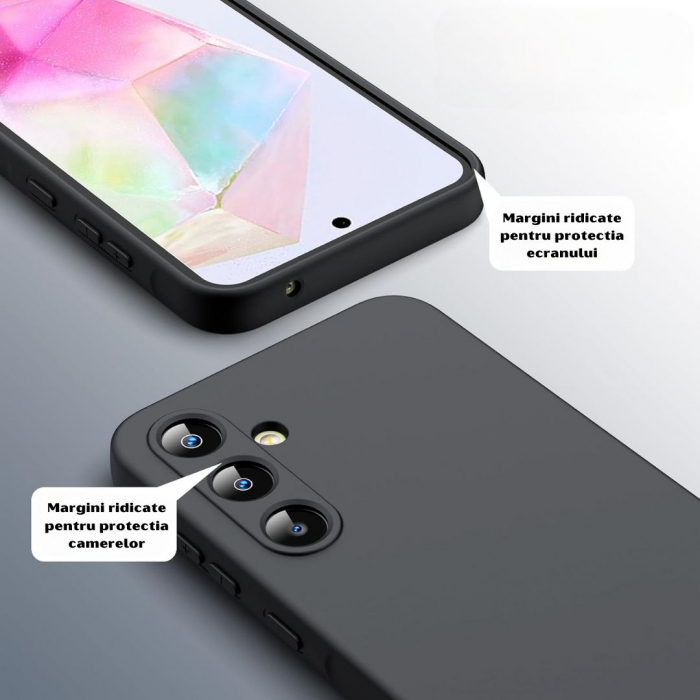 Husa pentru Samsung Galaxy A35 din sIlicon catifelat cu interior din microfibra si protectie la camere [3]