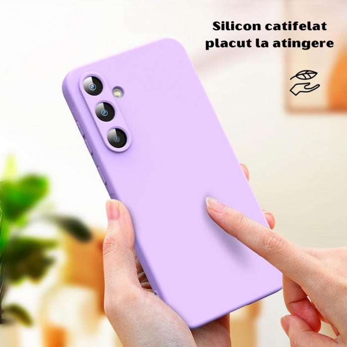 Husa pentru Samsung Galaxy A35 din sIlicon catifelat cu interior din microfibra si protectie la camere [6]