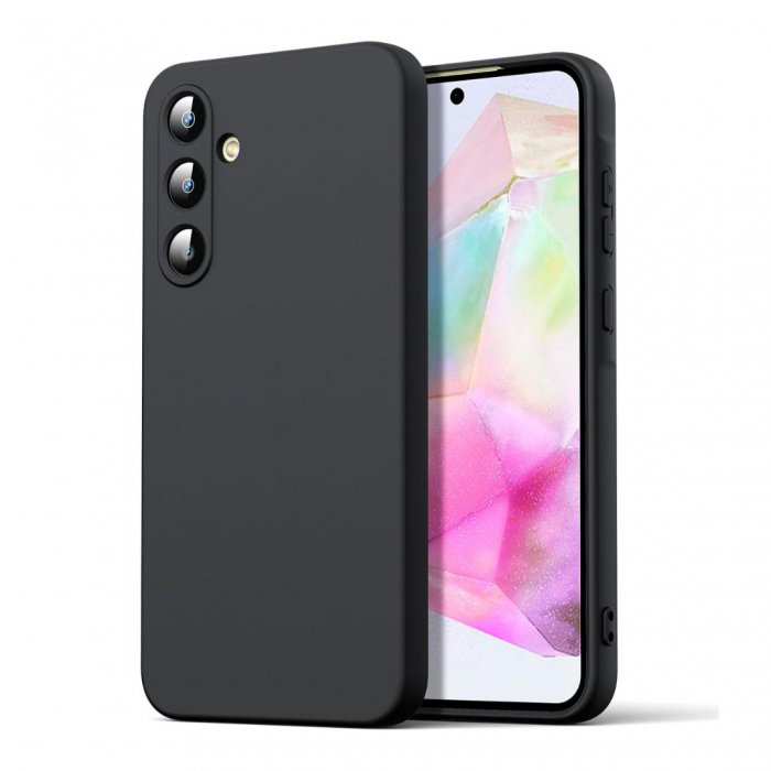 Husa pentru Samsung Galaxy A35 din sIlicon catifelat cu interior din microfibra si protectie la camere [1]