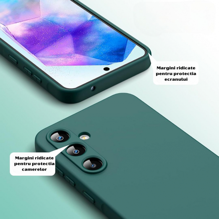 Husa pentru Samsung Galaxy A35 din sIlicon catifelat cu interior din microfibra si protectie la camere [3]