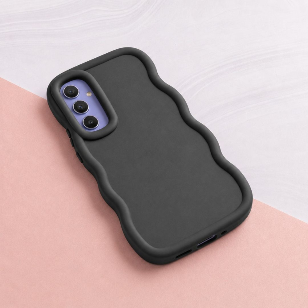 Husa pentru Samsung Galaxy A54 5G, protectie Anti-Soc si design ondulat Candy - Negru [5]