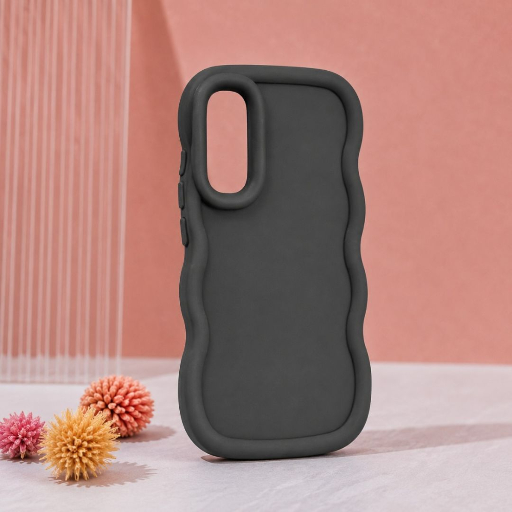 Husa pentru Samsung Galaxy A54 5G, protectie Anti-Soc si design ondulat Candy - Negru [2]