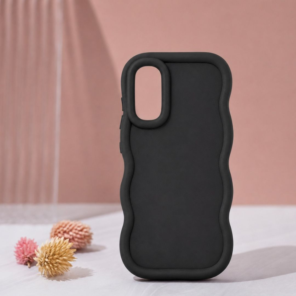 Husa pentru Samsung Galaxy S20 FE, protectie Anti-Soc si design ondulat Candy - Negru [4]