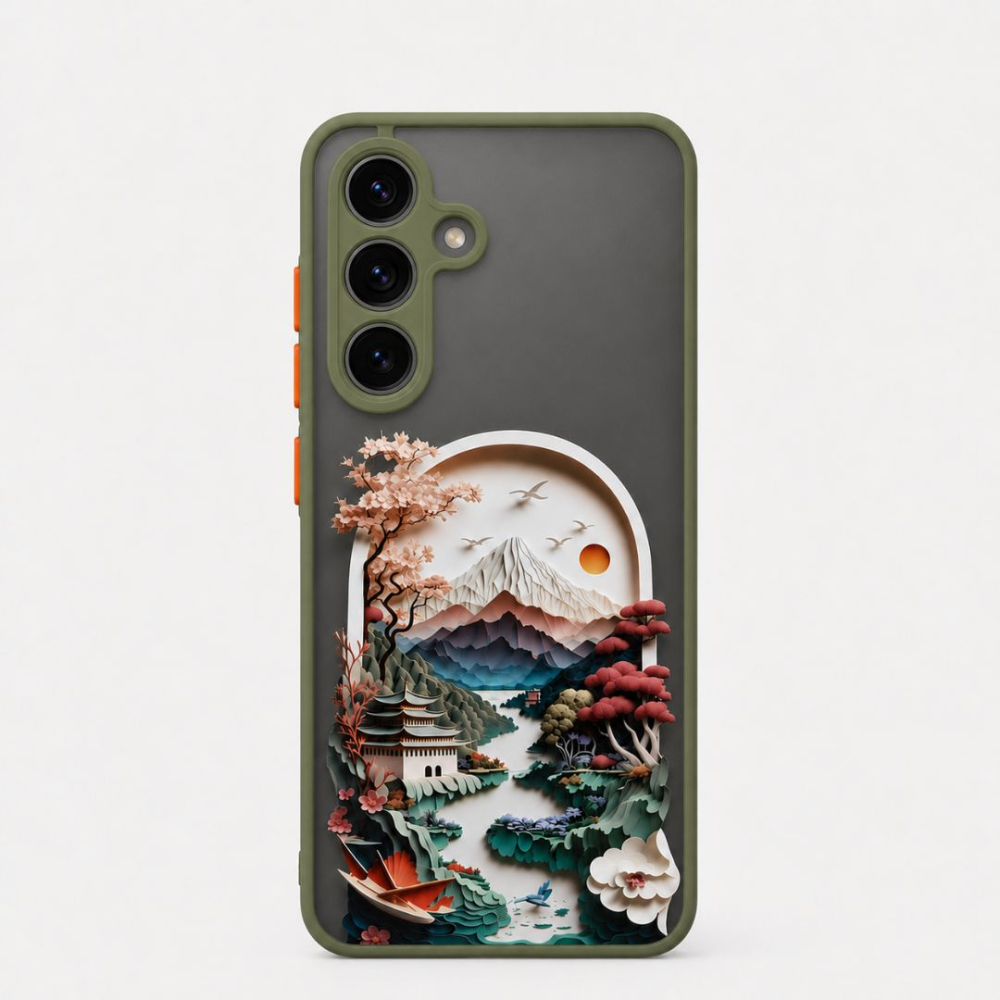 Husa pentru Samsung Galaxy S24, protectie Anti-Soc si design modern Trendy Adventure - Verde [2]