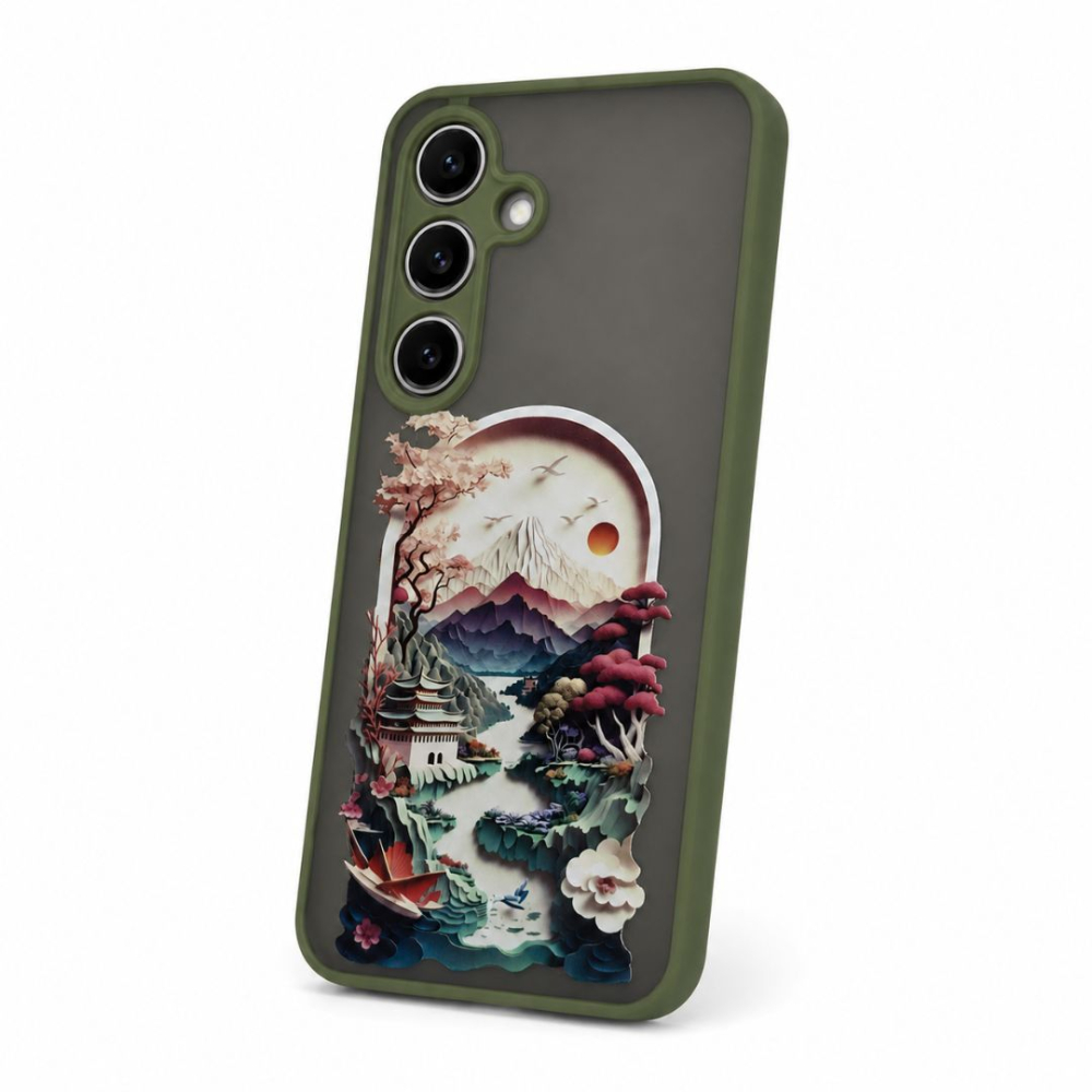 Husa pentru Samsung Galaxy S24, protectie Anti-Soc si design modern Trendy Adventure - Verde [3]