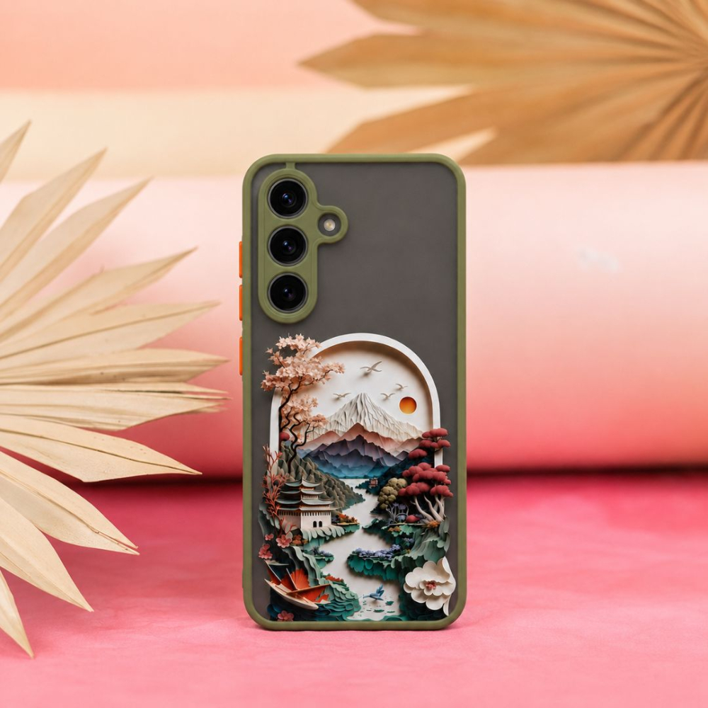 Husa pentru Samsung Galaxy S24, protectie Anti-Soc si design modern Trendy Adventure - Verde [5]