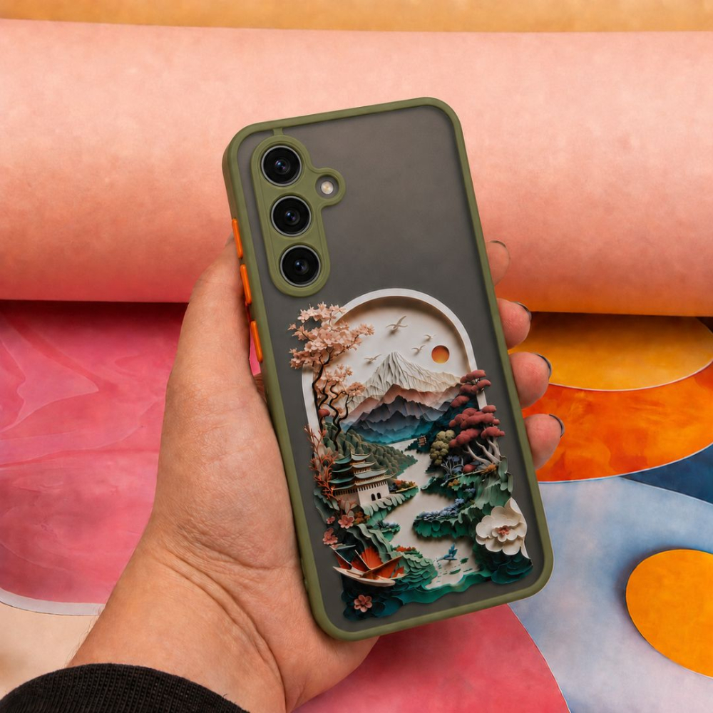 Husa pentru Samsung Galaxy S24, protectie Anti-Soc si design modern Trendy Adventure - Verde [6]