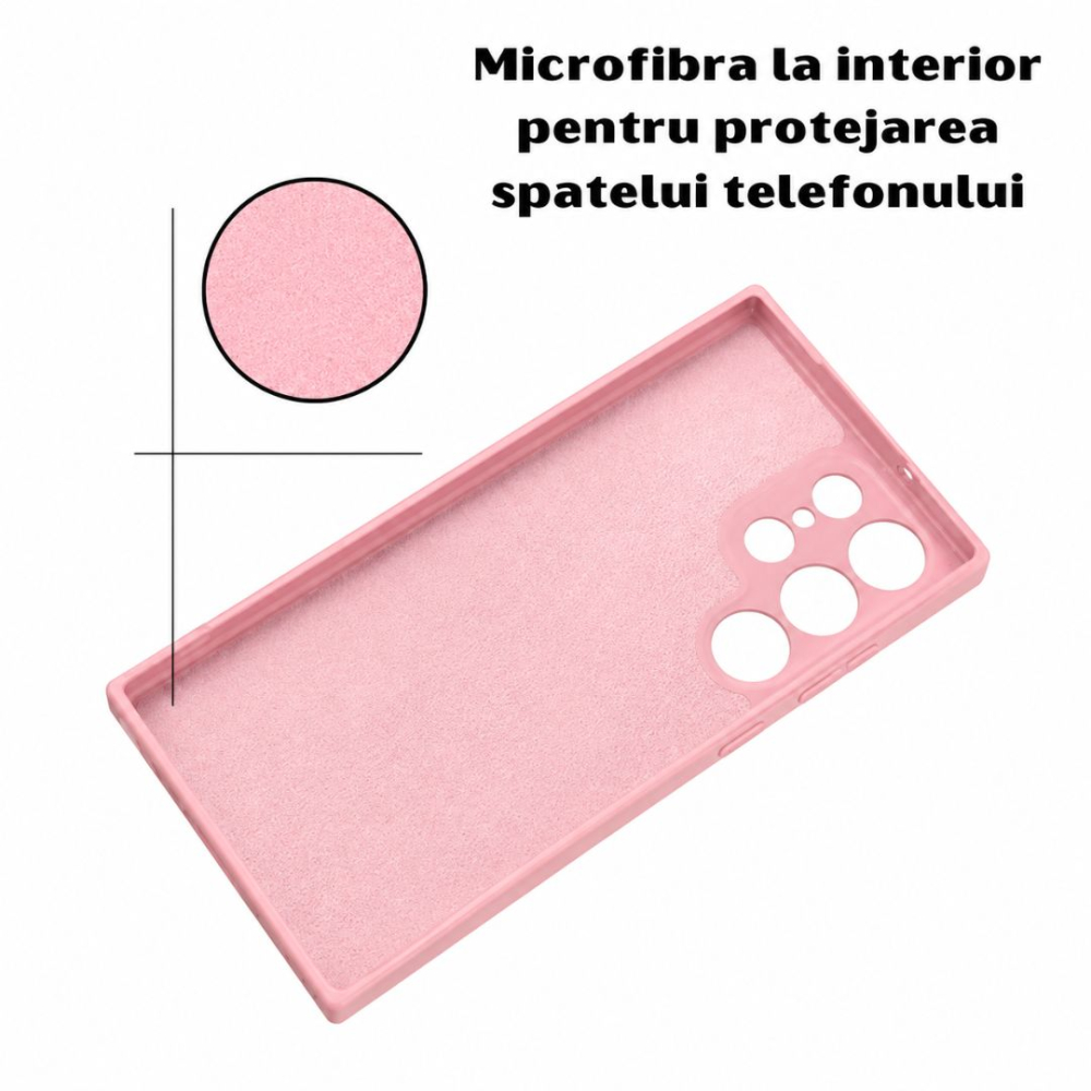 Husa pentru Samsung Galaxy S24 Ultra din sIlicon catifelat cu interior din microfibra si protectie la camere [3]