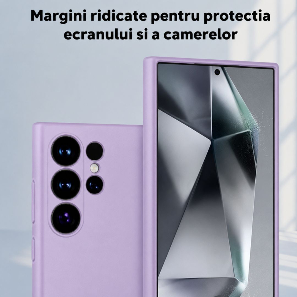 Husa pentru Samsung Galaxy S24 Ultra din sIlicon catifelat cu interior din microfibra si protectie la camere [2]