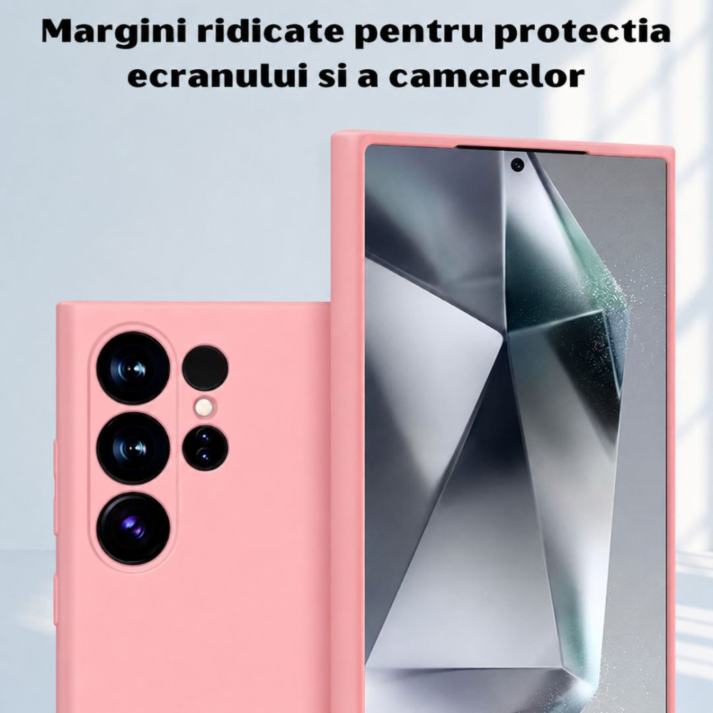 Husa pentru Samsung Galaxy S24 Ultra din sIlicon catifelat cu interior din microfibra si protectie la camere [2]