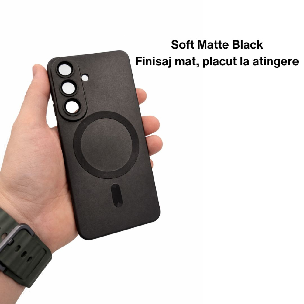 Husă pentru Samsung Galaxy S26 cu Inel Magnetic și Protecții pentru Camere – Soft Matte Black [5]
