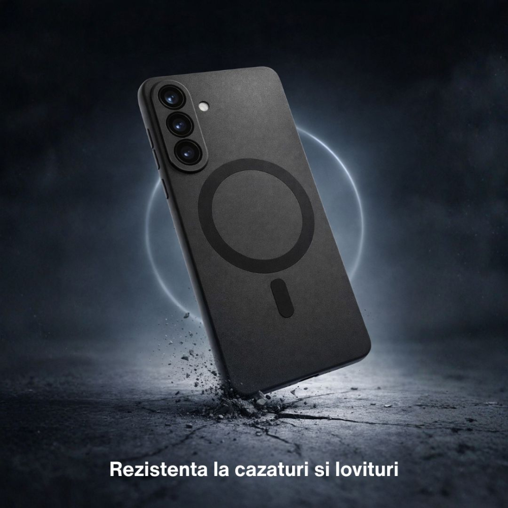 Husă pentru Samsung Galaxy S26+ cu Inel Magnetic și Protecții pentru Camere - Soft Matte Black [2]