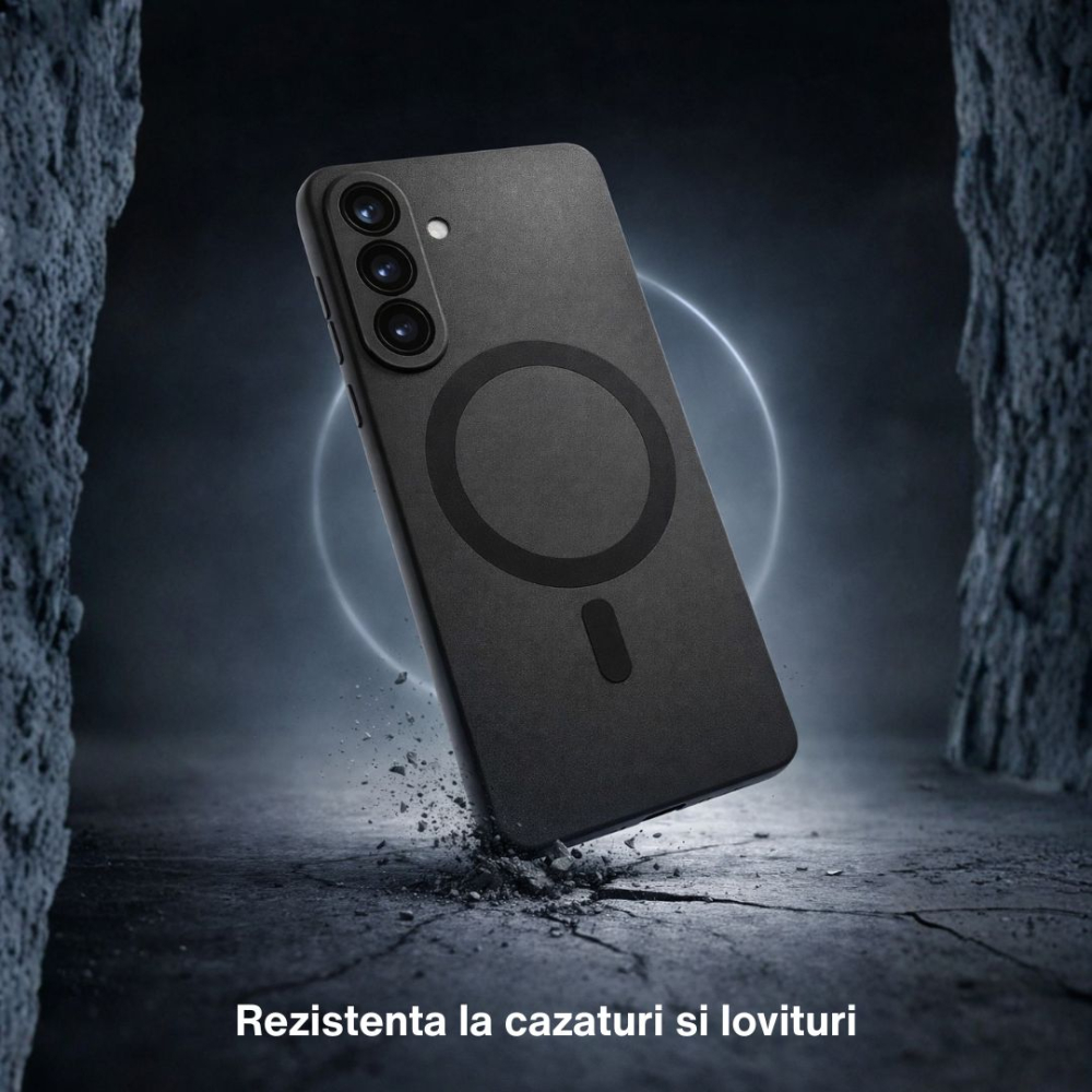 Husă pentru Samsung Galaxy S26 cu Inel Magnetic și Protecții pentru Camere – Soft Matte Black [2]