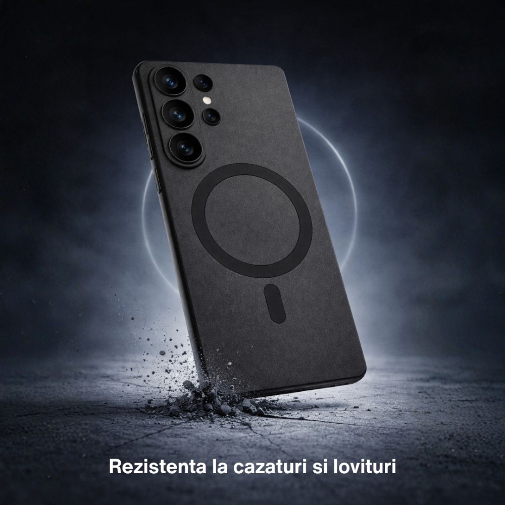 Husă pentru Samsung Galaxy S26 Ultra cu Inel Magnetic și Protectii pentru Camere – Soft Matte Black [2]