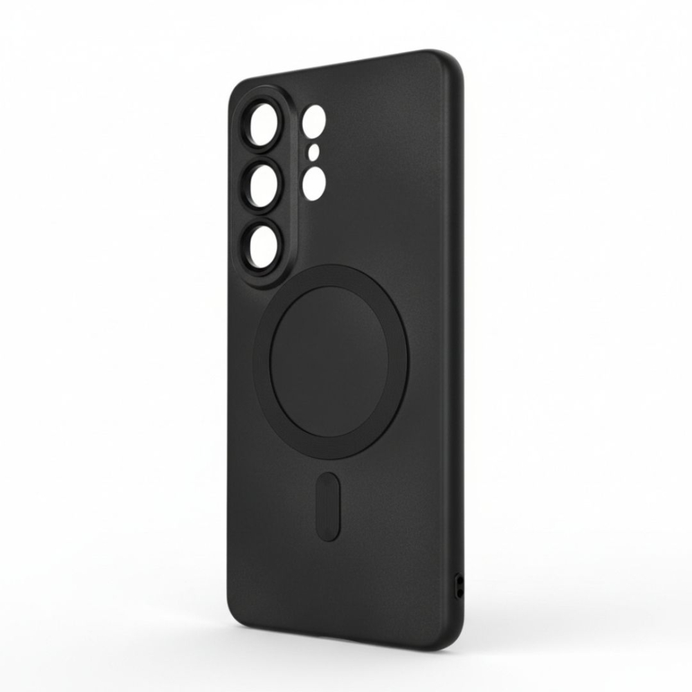 Husă pentru Samsung Galaxy S26 Ultra cu Inel Magnetic și Protectii pentru Camere – Soft Matte Black [10]