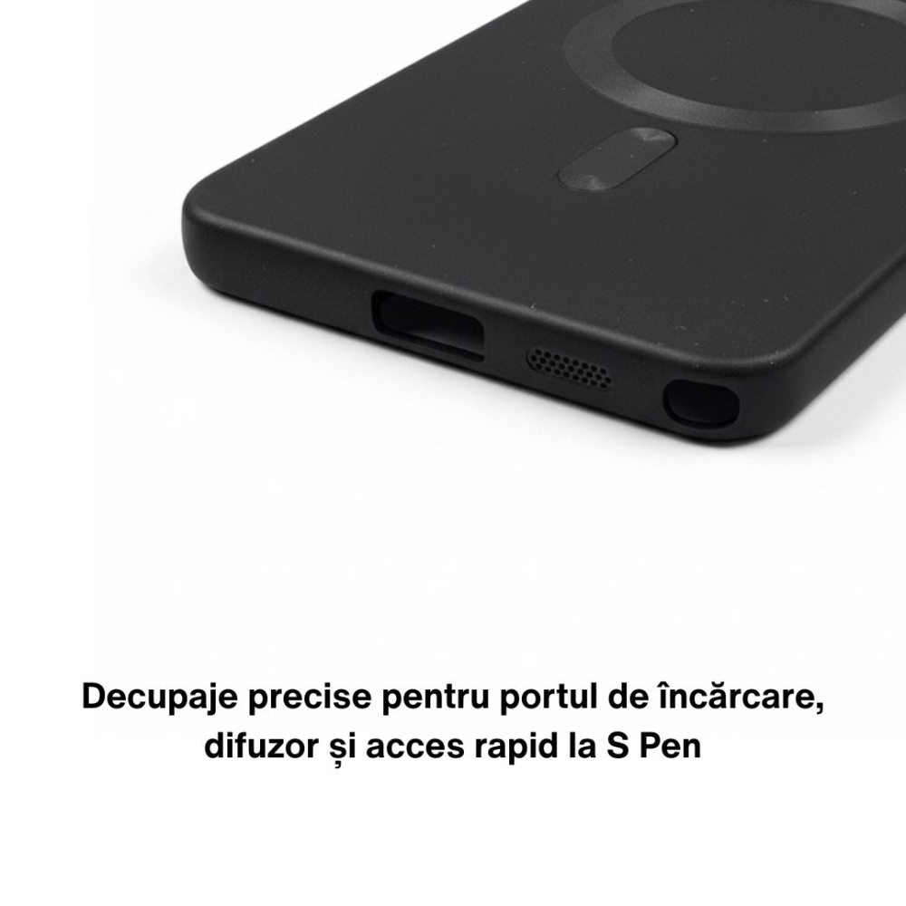Husă pentru Samsung Galaxy S26 Ultra cu Inel Magnetic și Protectii pentru Camere – Soft Matte Black [3]