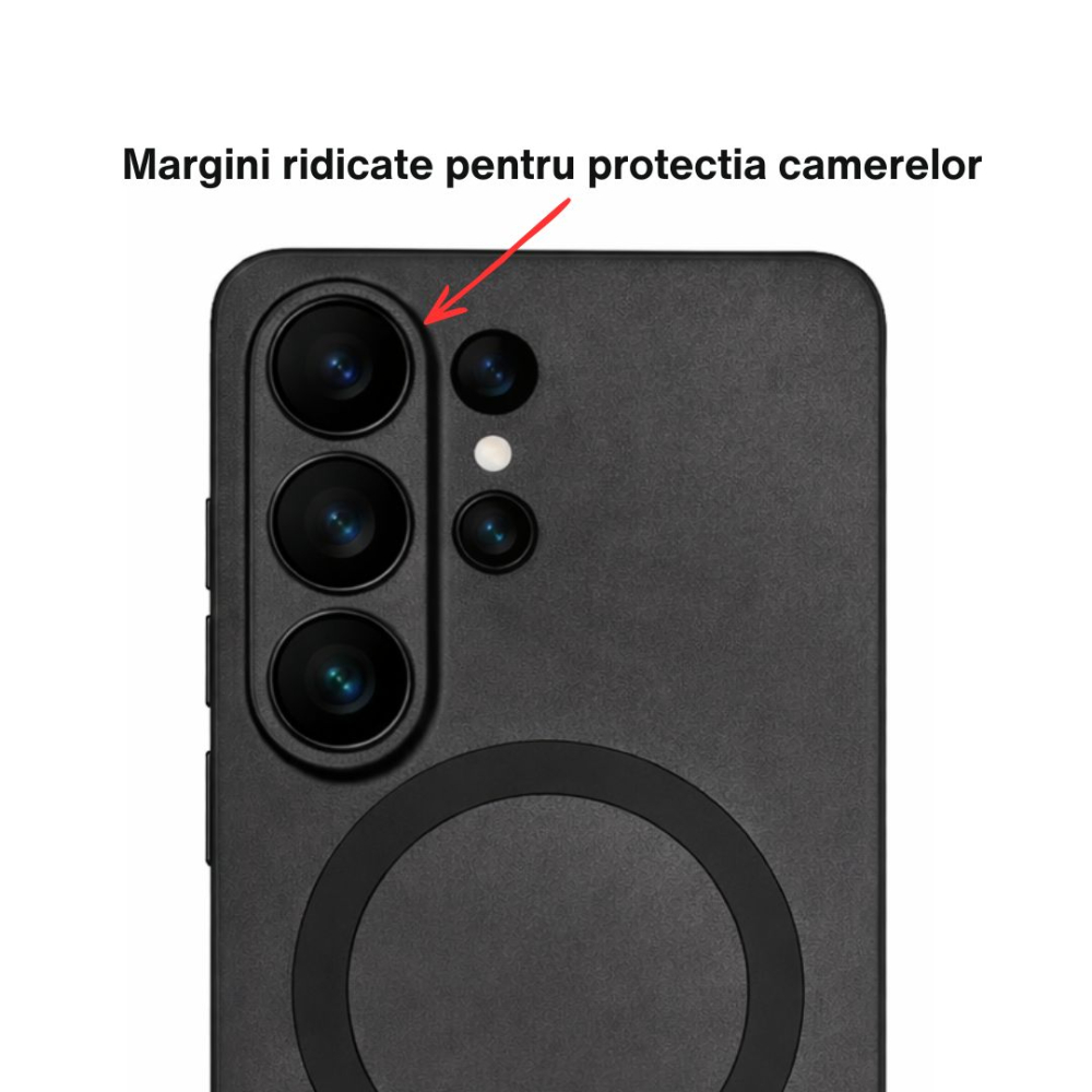 Husă pentru Samsung Galaxy S26 Ultra cu Inel Magnetic și Protectii pentru Camere – Soft Matte Black [6]