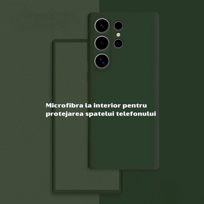 Husa pentru Samsung Galaxy S24 Ultra din sIlicon catifelat cu interior din microfibra si protectie la camere [3]