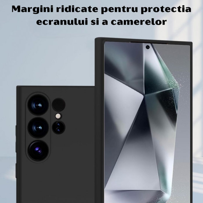 Husa pentru Samsung Galaxy S24 Ultra din sIlicon catifelat cu interior din microfibra si protectie la camere [2]