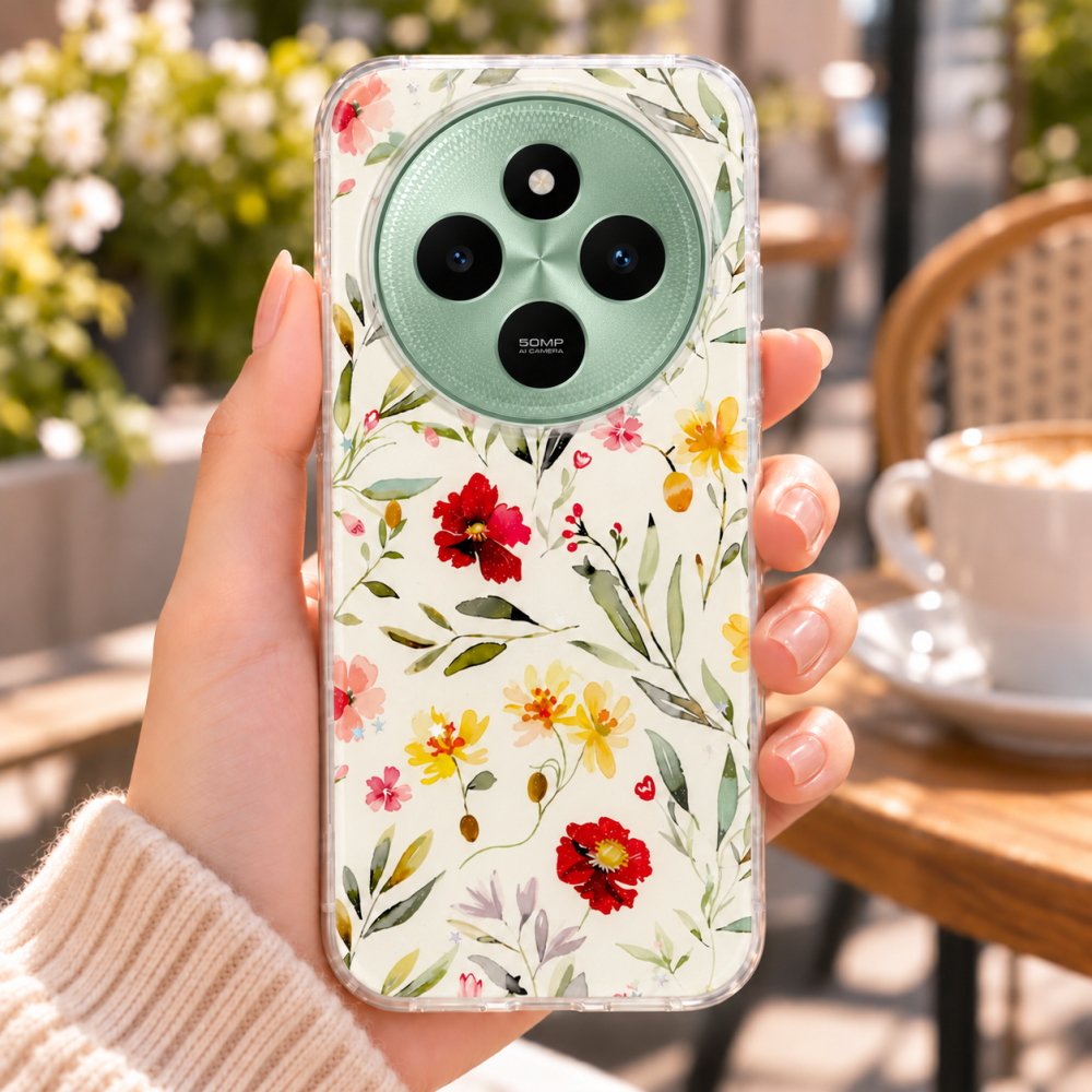 Husa pentru Xiaomi POCO C75 cu imprimeu floral, rezistenta la socuri si lovituri - ZetGSM [5]