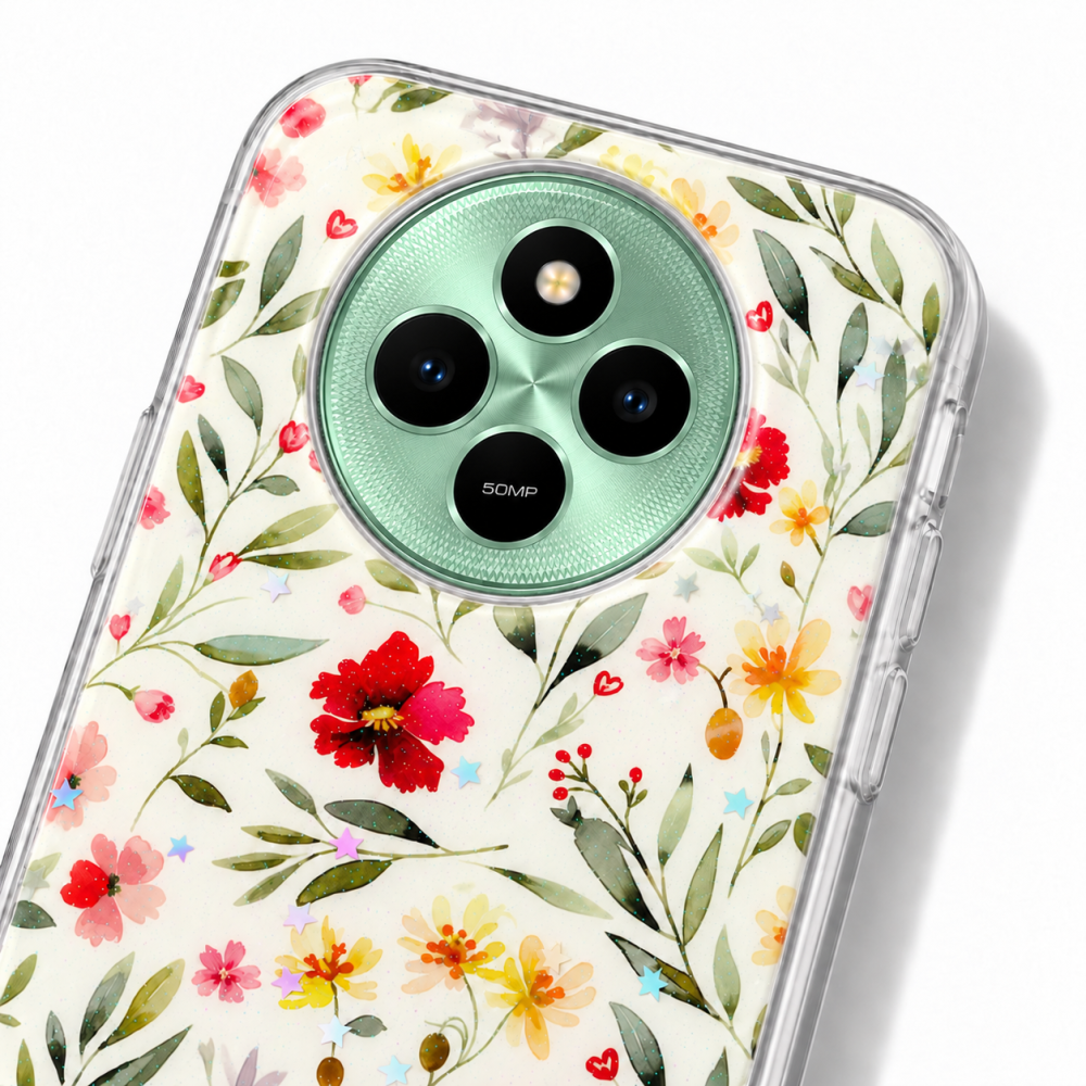 Husa pentru Xiaomi POCO C75 cu imprimeu floral, rezistenta la socuri si lovituri - ZetGSM [4]