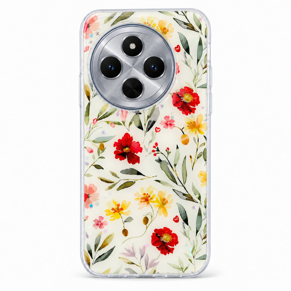 Husa pentru Xiaomi Redmi 14C 4G / 5G cu imprimeu floral, rezistenta la socuri si lovituri - ZetGSM [3]