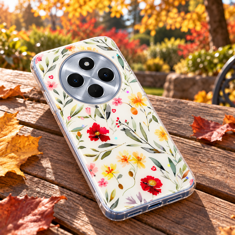 Husa pentru Xiaomi Redmi 14C 4G / 5G cu imprimeu floral, rezistenta la socuri si lovituri - ZetGSM [7]