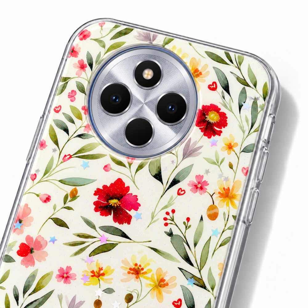 Husa pentru Xiaomi Redmi 14C 4G / 5G cu imprimeu floral, rezistenta la socuri si lovituri - ZetGSM [4]