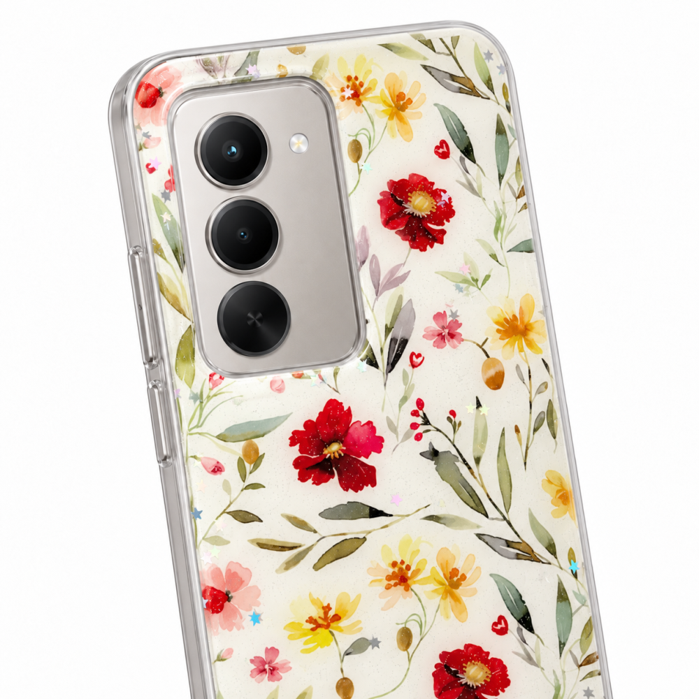Husa pentru Xiaomi Redmi 15 4G / 5G cu imprimeu floral, rezistenta la socuri si lovituri - ZetGSM [4]