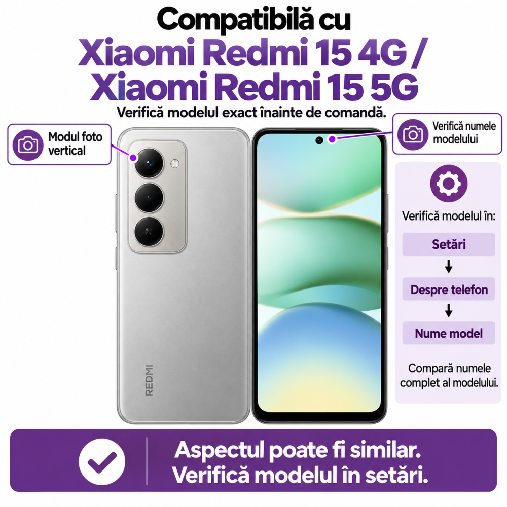 Husa pentru Xiaomi Redmi 15 4G / 5G cu imprimeu floral, rezistenta la socuri si lovituri - ZetGSM [2]