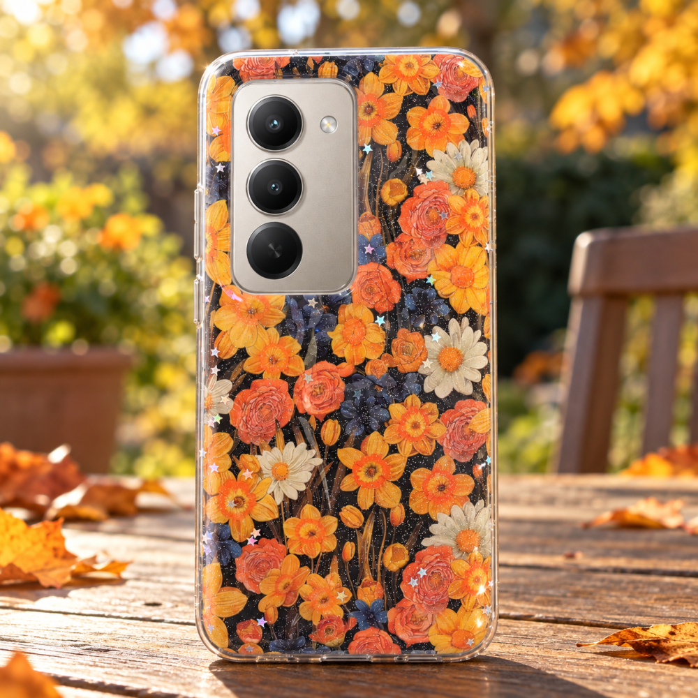 Husa pentru Xiaomi Redmi 15 4G / 5G cu imprimeu floral, rezistenta la socuri si lovituri - ZetGSM [7]