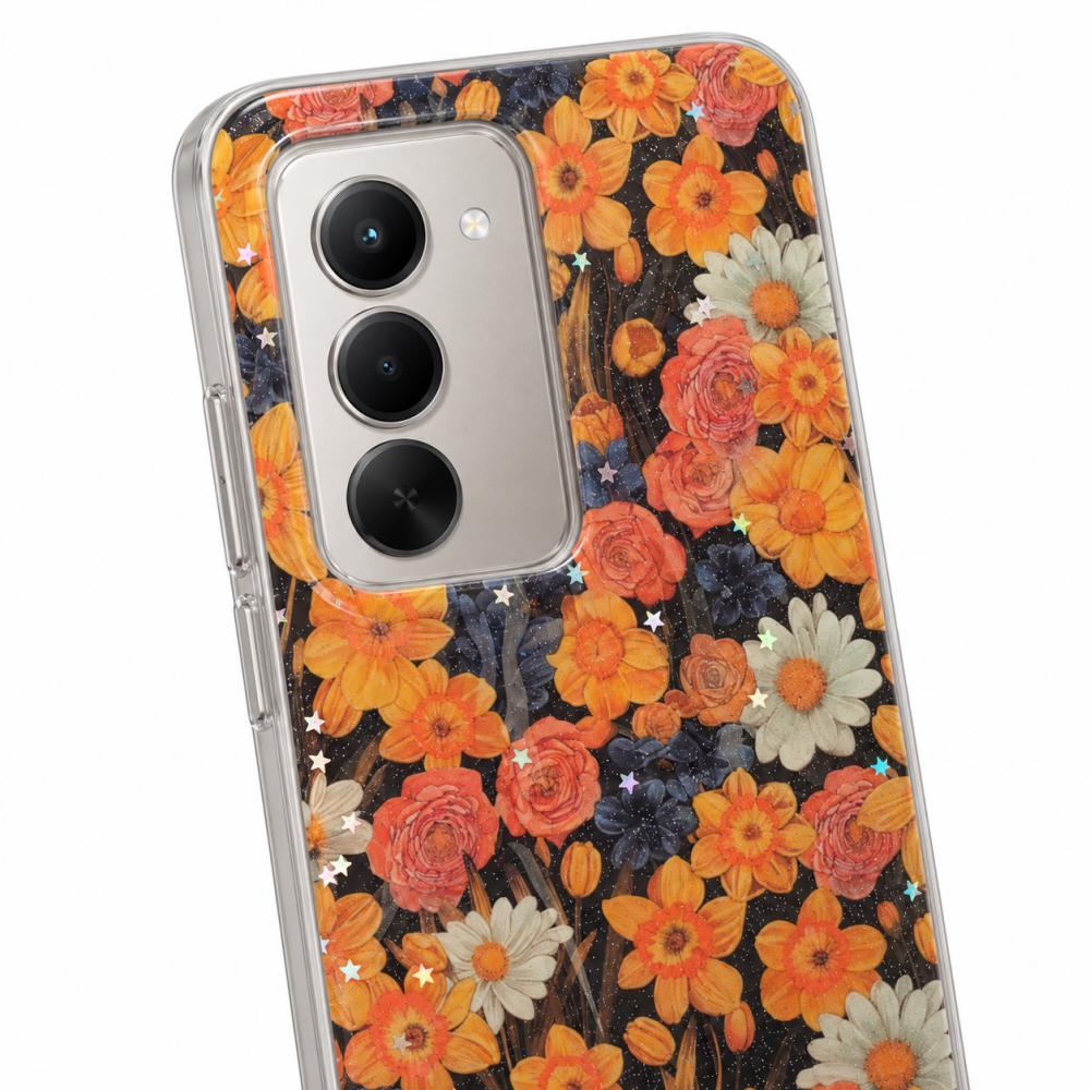 Husa pentru Xiaomi Redmi 15 4G / 5G cu imprimeu floral, rezistenta la socuri si lovituri - ZetGSM [4]