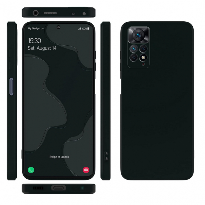Husa pentru Xiaomi Redmi Note 11 Pro 4G din sIlicon catifelat cu interior din microfibra si protectie la camere [2]