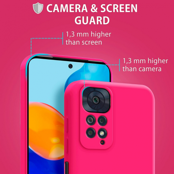 Husa pentru Xiaomi Redmi Note 11 Pro 5G din sIlicon catifelat cu interior din microfibra si protectie la camere [3]