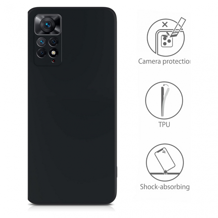 Husa pentru Xiaomi Redmi Note 11 Pro 5G din sIlicon catifelat cu interior din microfibra si protectie la camere [4]