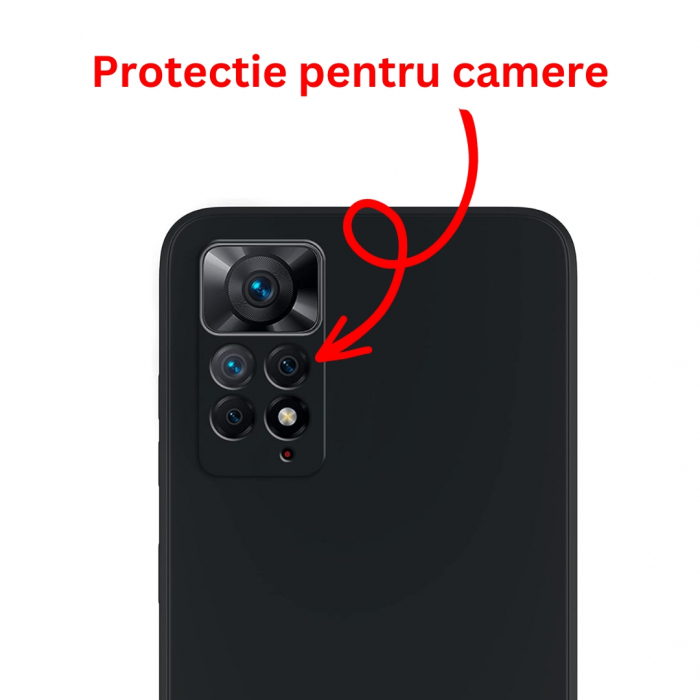 Husa pentru Xiaomi Redmi Note 12 Pro 4G din sIlicon catifelat cu interior din microfibra si protectie la camere [3]