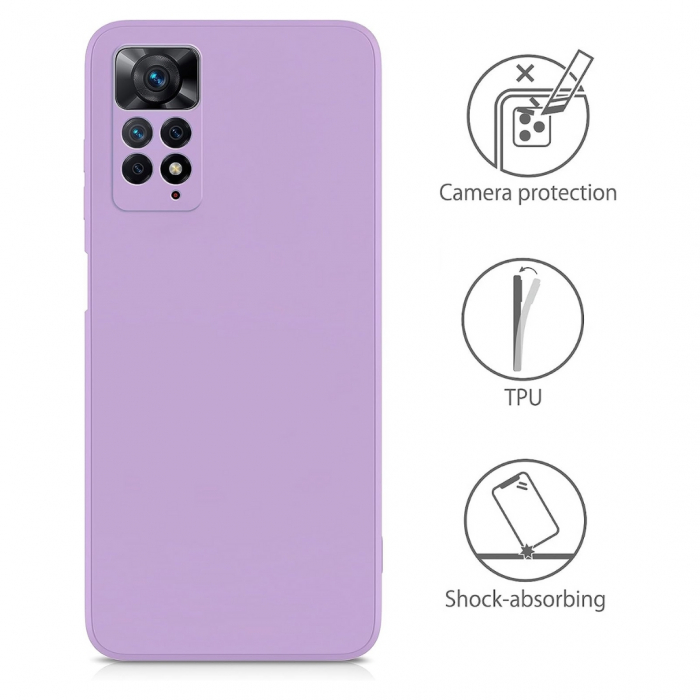 Husa pentru Xiaomi Redmi Note 11 Pro 4G din sIlicon catifelat cu interior din microfibra si protectie la camere [4]