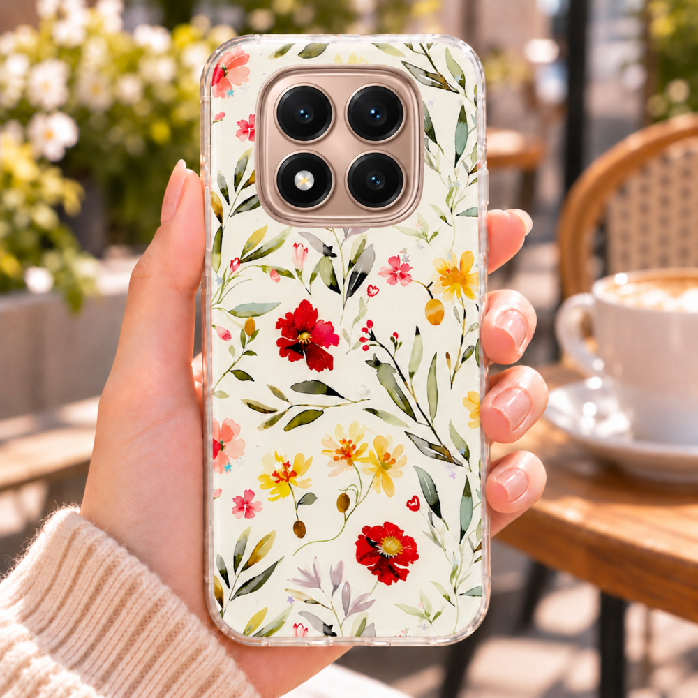 Husa pentru Xiaomi Redmi Note 14 Pro 4G cu imprimeu floral, rezistenta la socuri si lovituri - ZetGSM [5]