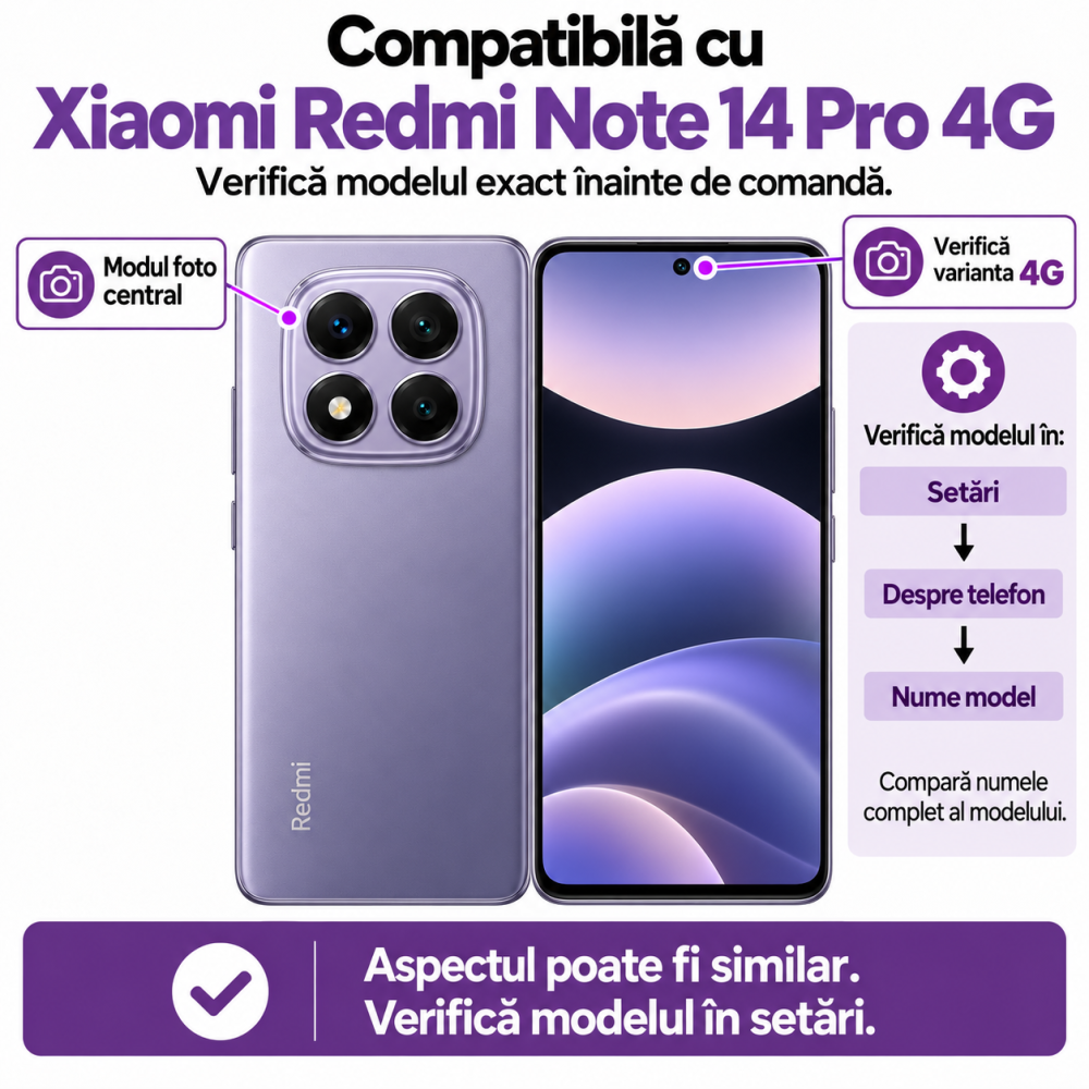 Husa pentru Xiaomi Redmi Note 14 Pro 4G cu imprimeu floral, rezistenta la socuri si lovituri - ZetGSM [2]