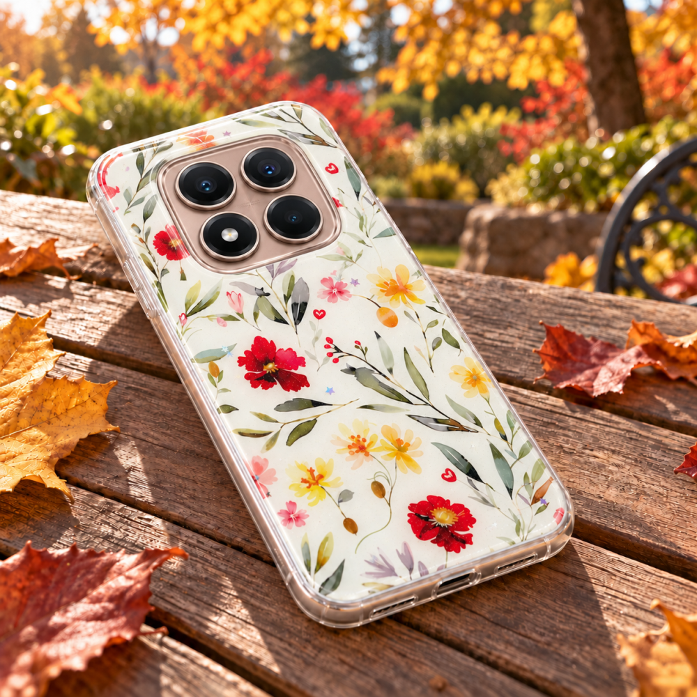 Husa pentru Xiaomi Redmi Note 14 Pro 4G cu imprimeu floral, rezistenta la socuri si lovituri - ZetGSM [7]