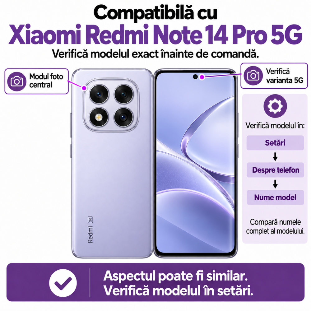 Husa pentru Xiaomi Redmi Note 14 Pro 5G cu imprimeu floral, rezistenta la socuri si lovituri - ZetGSM [2]