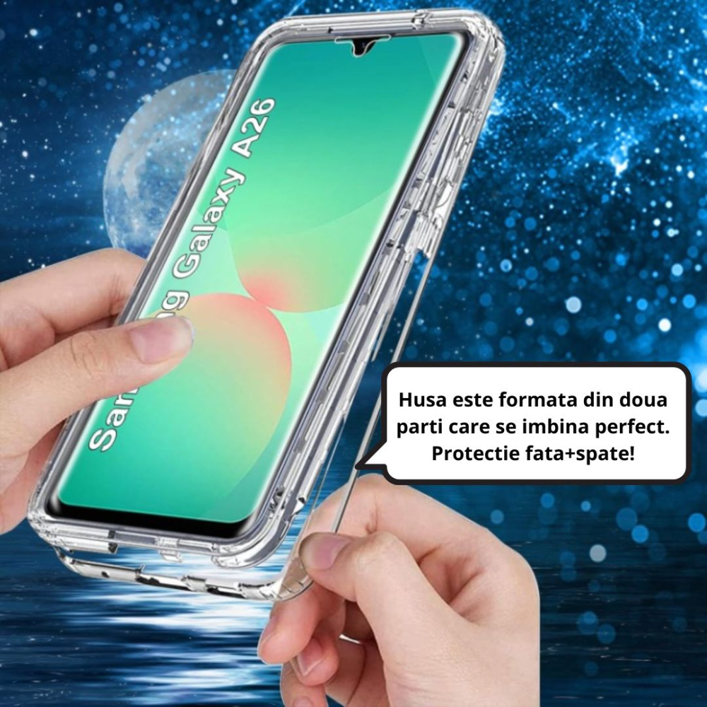 Husa Protectie 360° (Fata+Spate) compatibila Samsung Galaxy A26, Transparanta, [5]