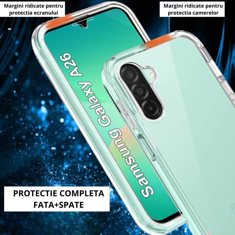 Husa Protectie 360° (Fata+Spate) compatibila Samsung Galaxy A26, Transparanta, [3]