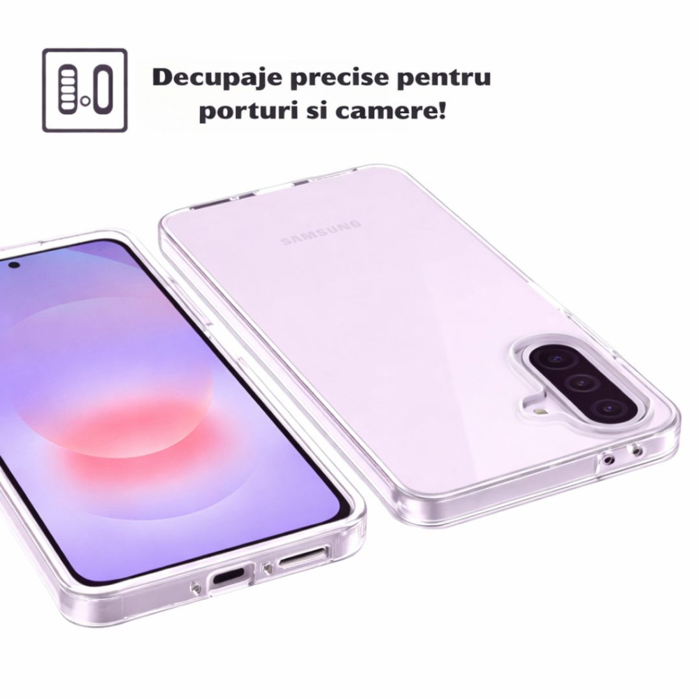 Husa Protectie 360° (Fata+Spate) compatibila Samsung Galaxy A37 5G, Transparanta, Protectie Completa [5]