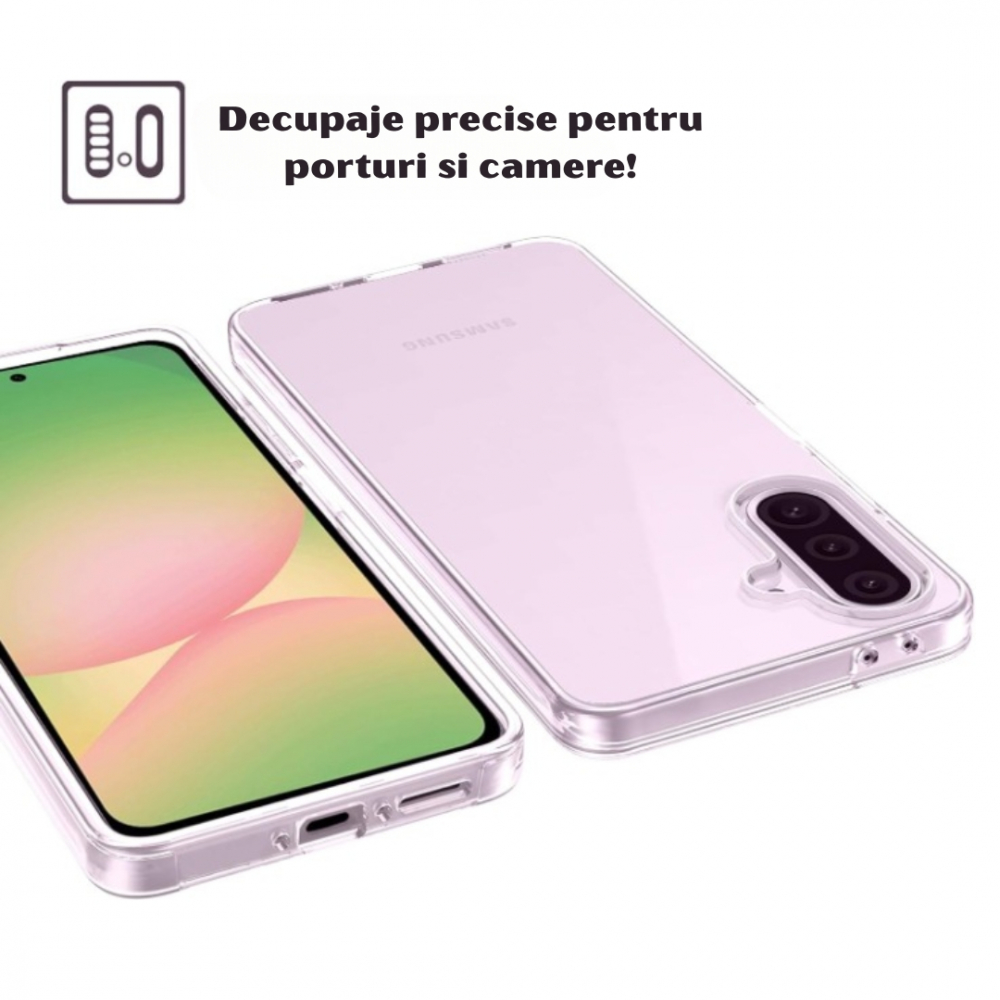 Husa Protectie 360° (Fata+Spate) compatibila Samsung Galaxy A56 5G, Transparanta, Protectie Completa [5]
